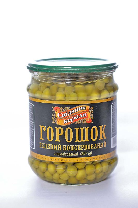 Горошок зелений консервований