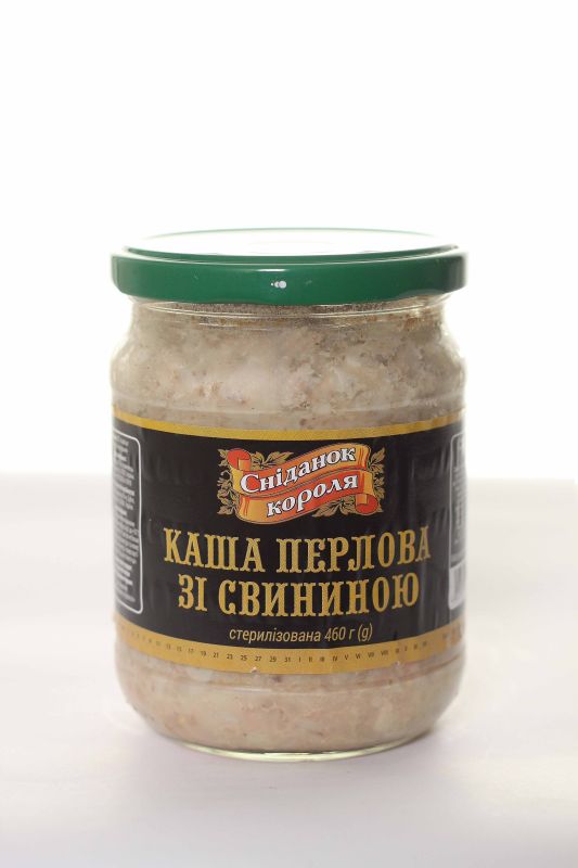Каша перлова зі свининою 460г.